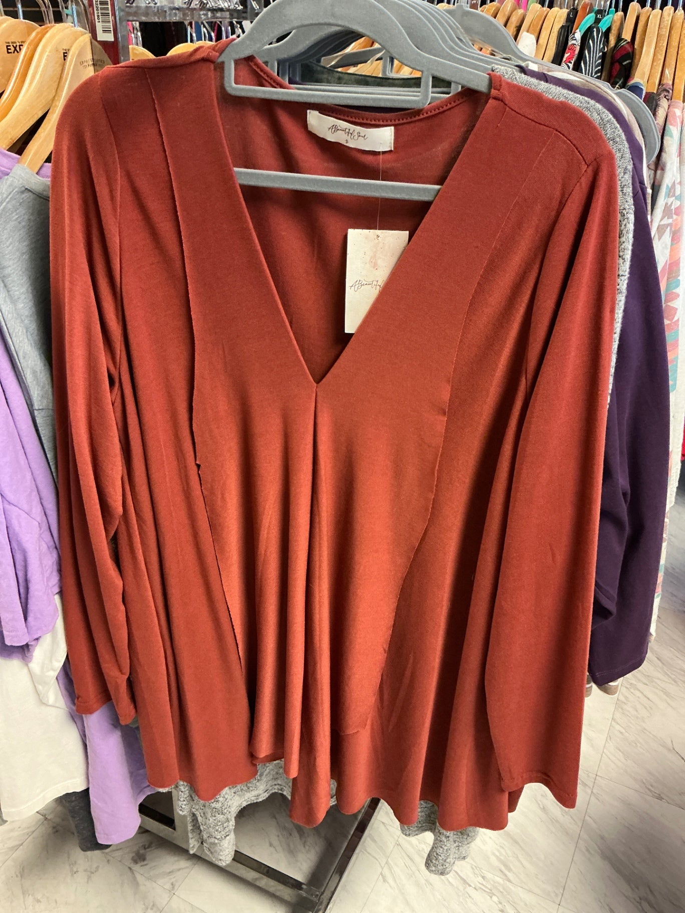 A Beautiful Soul Blouse 18/20 Brick Red