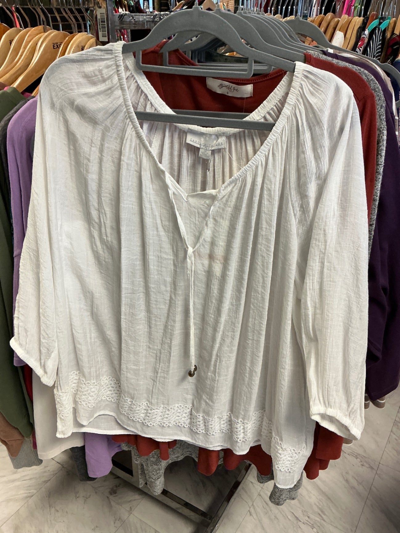 Carolyn Taylor Blouse 3X White