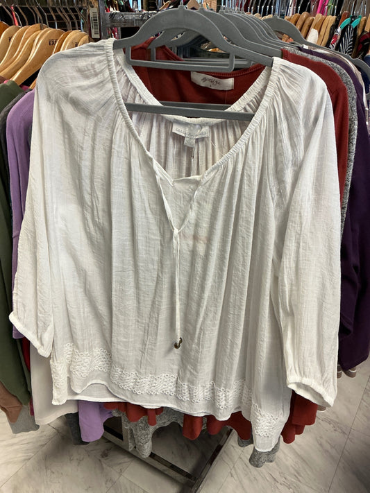 Carolyn Taylor Blouse 3X White