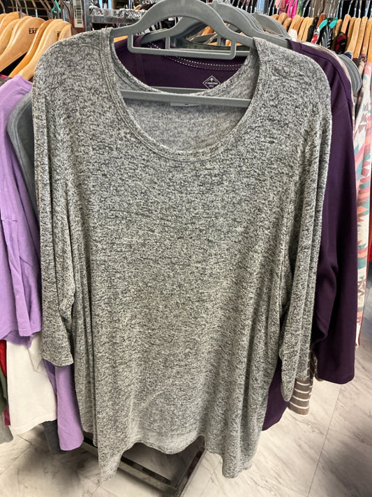 Cha Cha Vente Long Sleeve Shirt 3X Gray