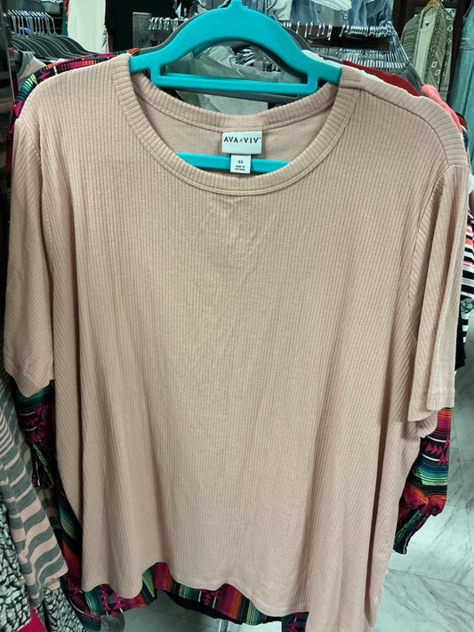 Ava & Viv T-Shirt 4X Beige
