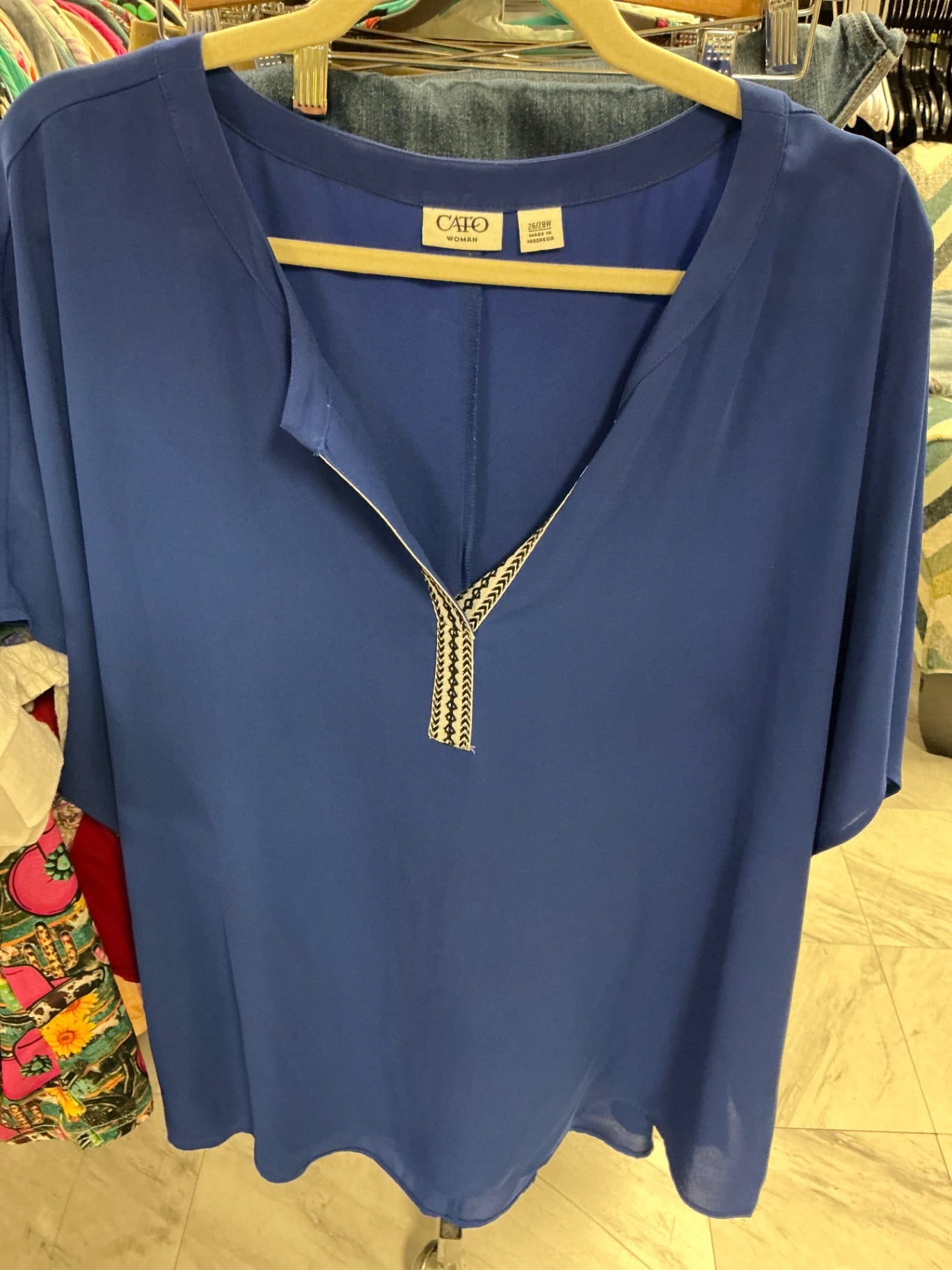 Cato Blouse 26/28 Blue