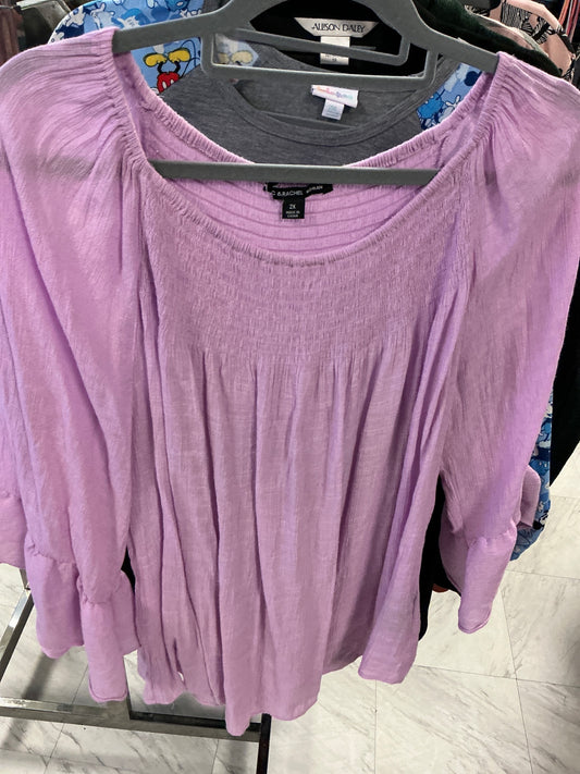 C. Rachel Blouse 2X Lavender
