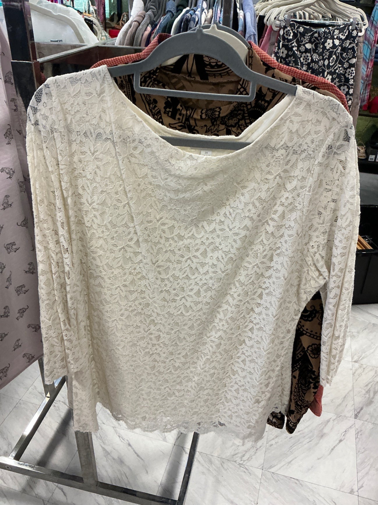 Charter Club Blouse 2X Cream