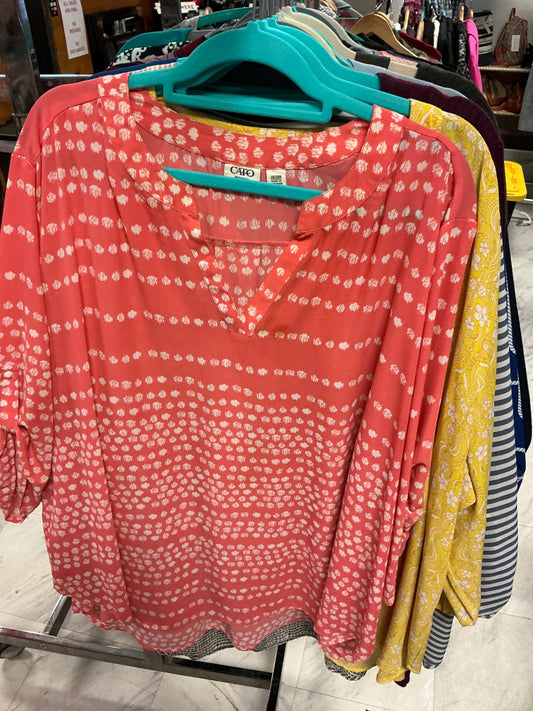 Cato Blouse 26/28 Pink with white pattern