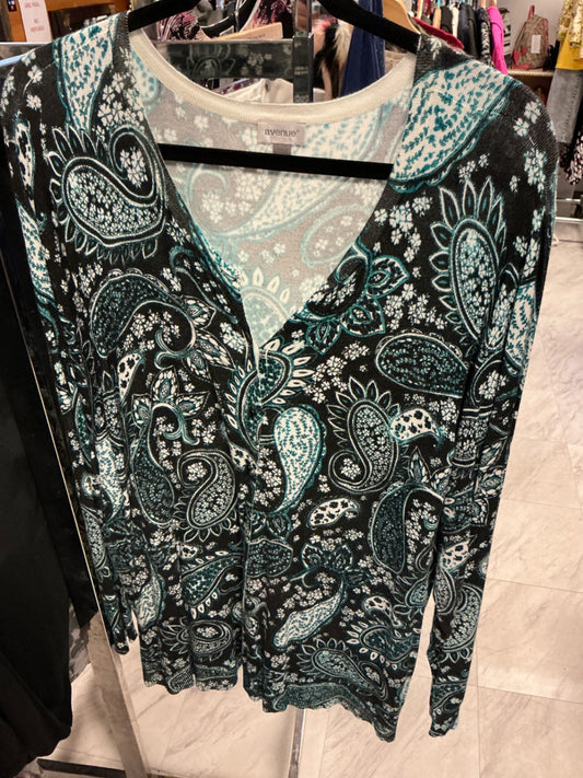 Avenue Cardigan 26/28 Black and Teal