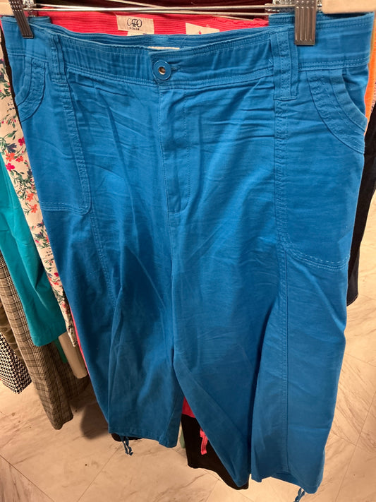 Cato Capri Pants 24W Blue