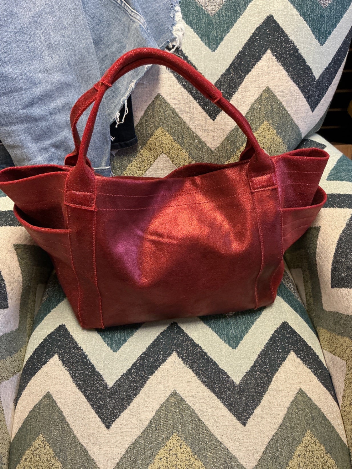 Anat Marin Handbag Red Glitter