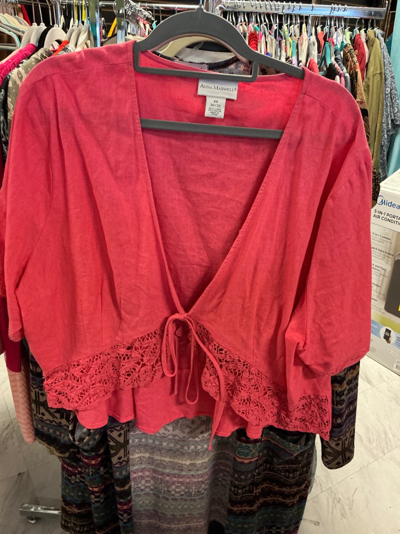 Anna Maxwell Cover-Up 4X Coral