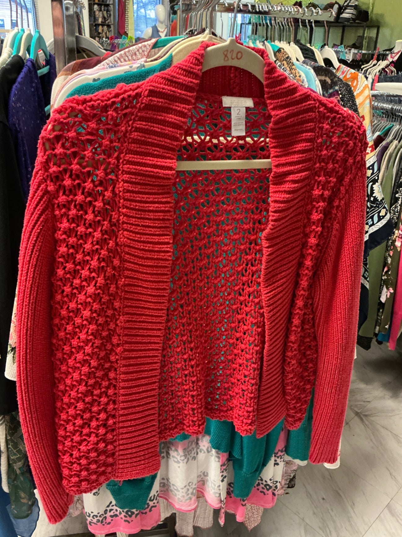Chico’s Cardigan 2 Red