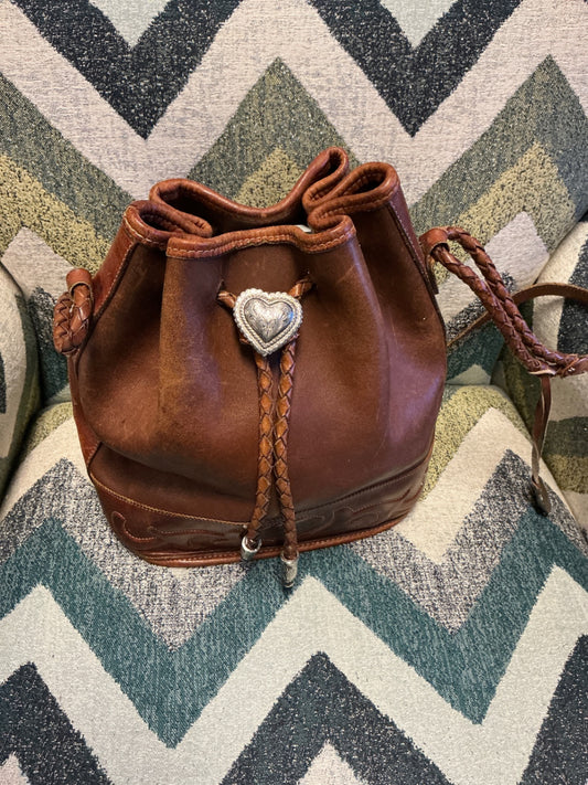 Brighton VINTAGE Bucket Bag Brown