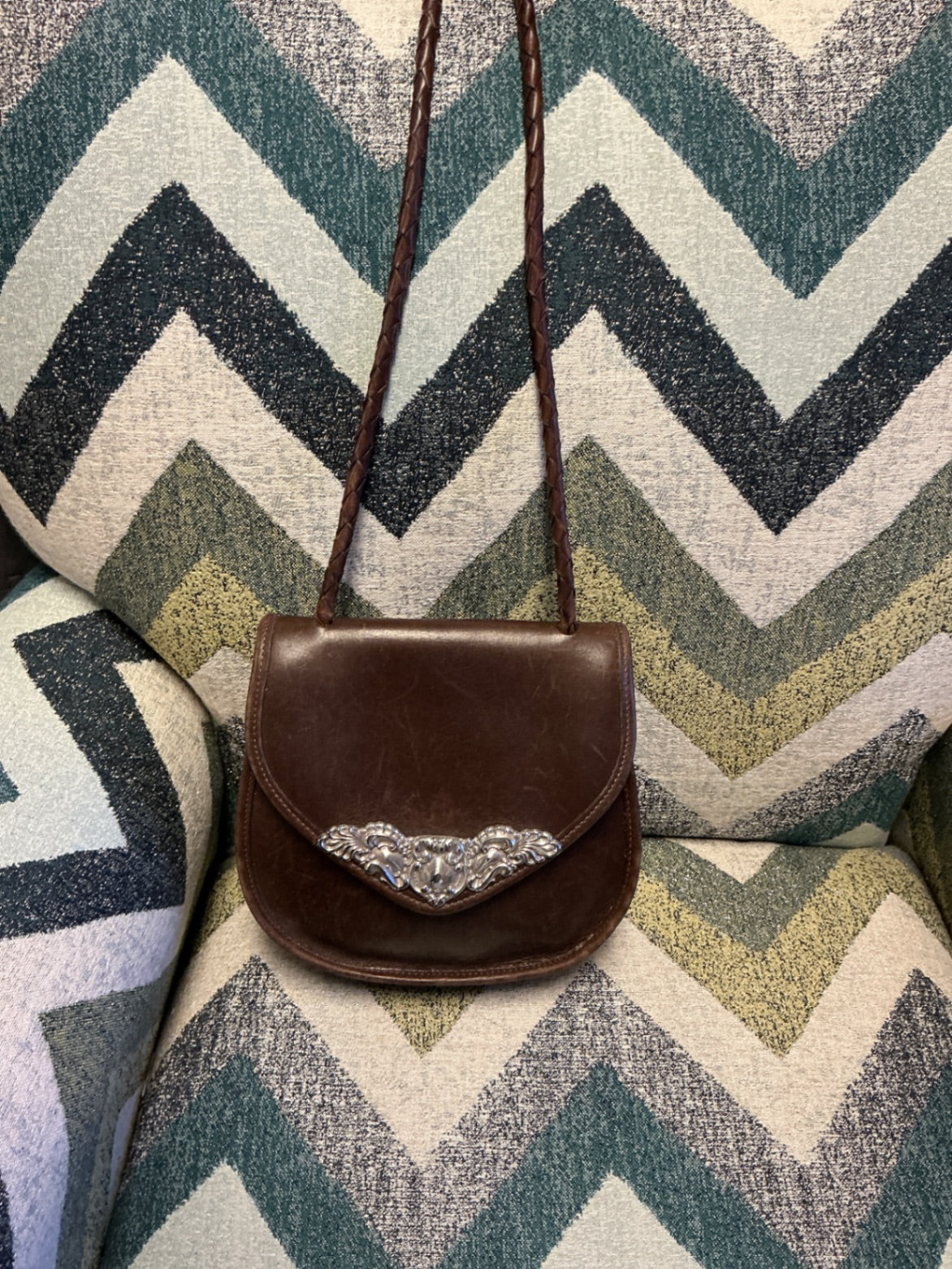 Brighton VINTAGE Leather Crossbody Brown