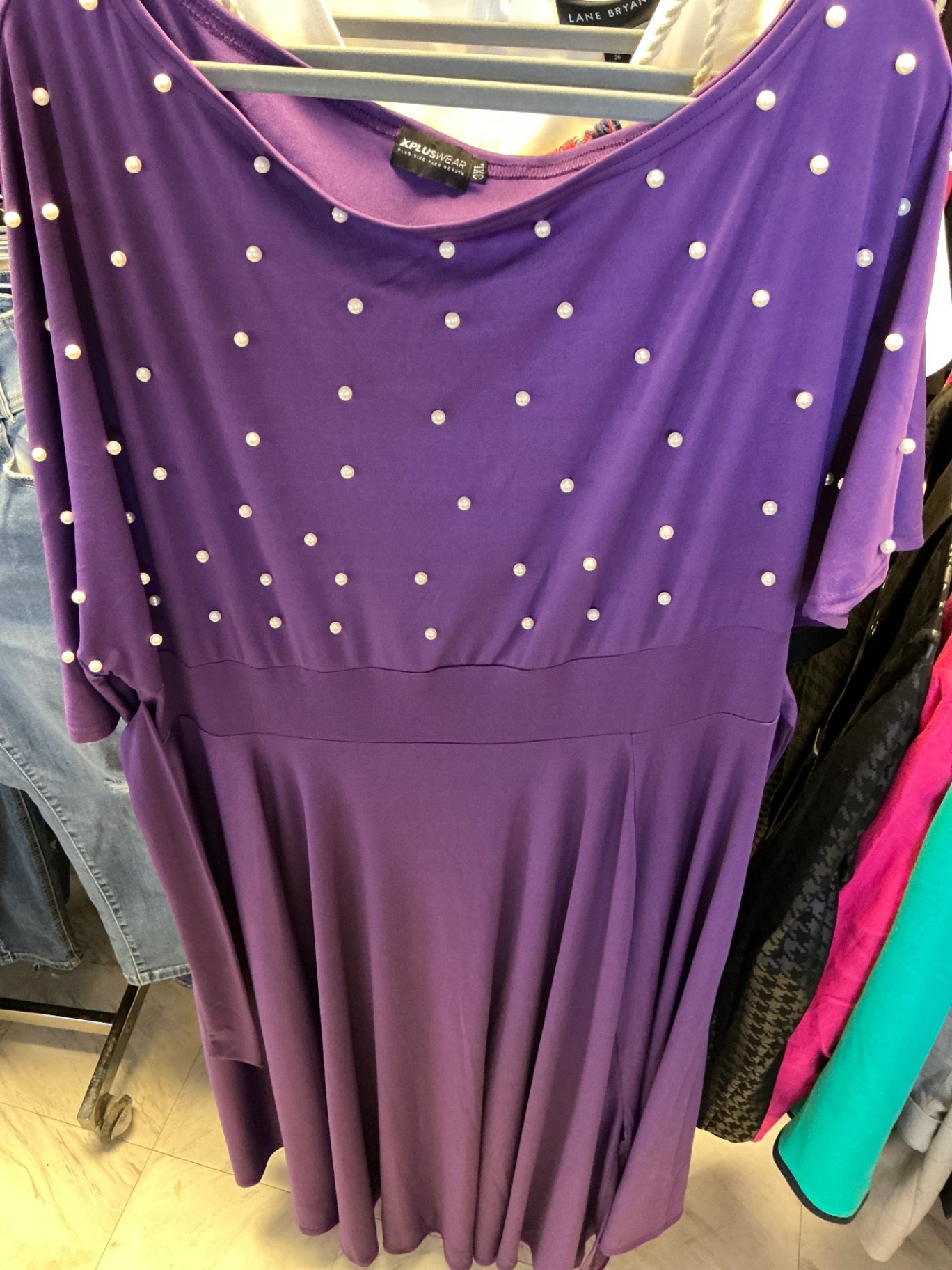 X Plus Wear Dress 3XL Purple