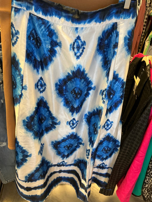 Ashley Stewart Skirt 3X Blue and White