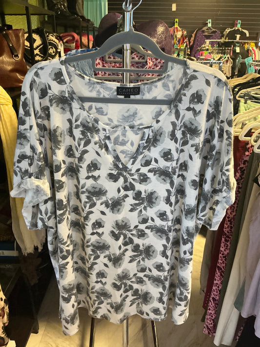 Cameo T-Shirt 3X White and Gray