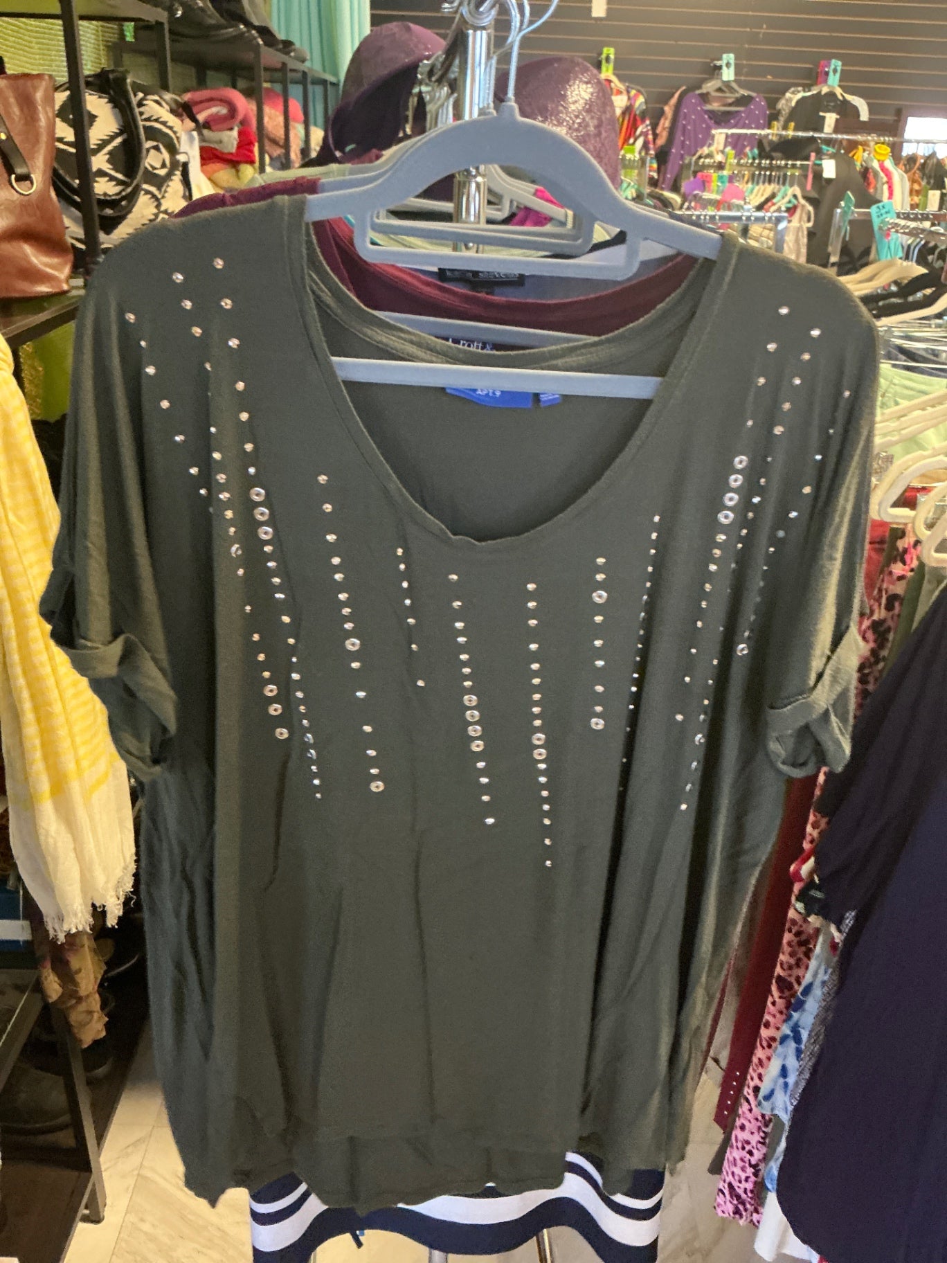 Apt 9 T-Shirt 2X Olive Green