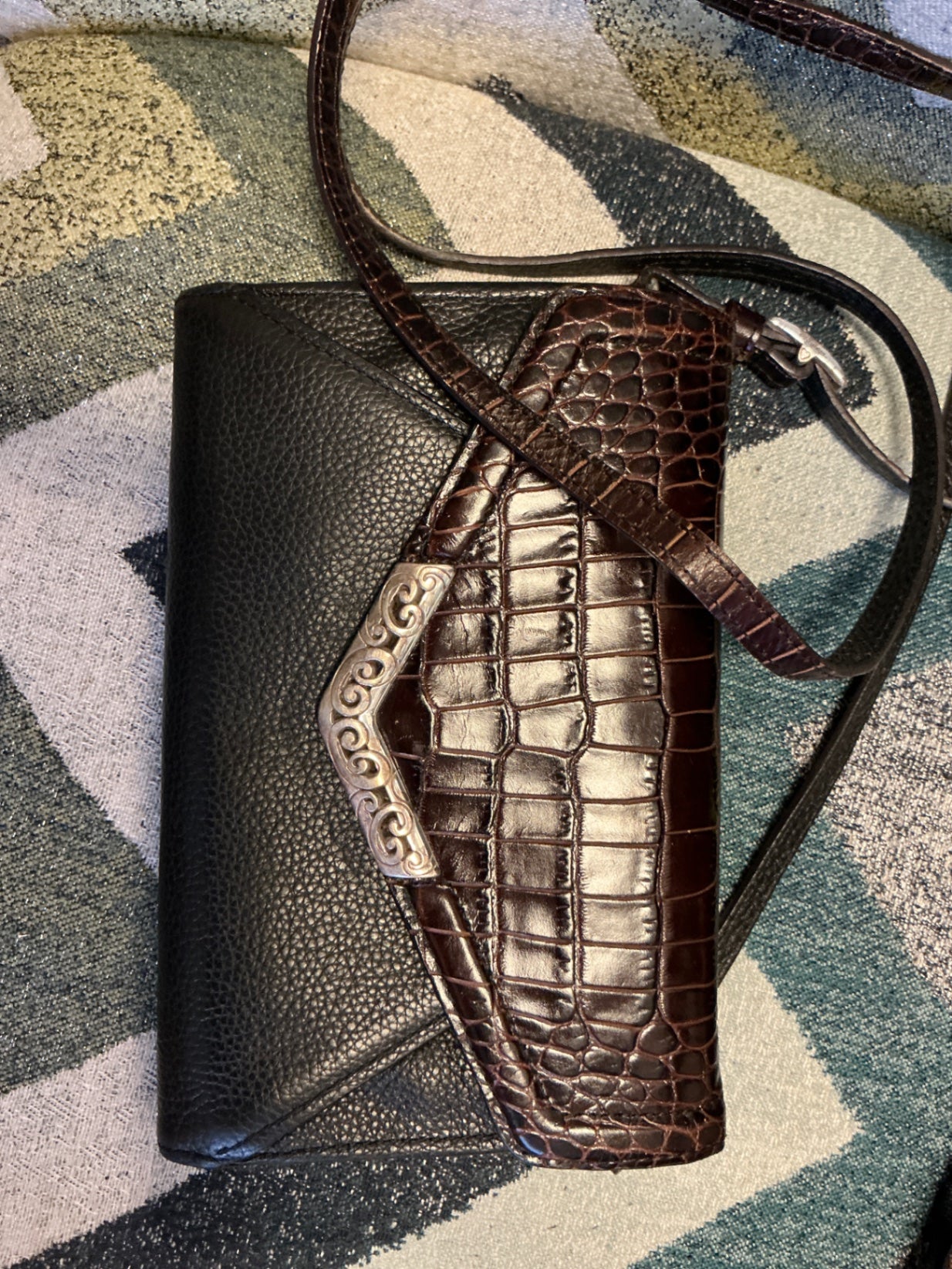 Brighton Crossbody Bag Black and Brown