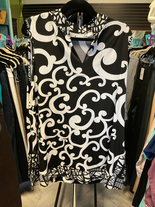 Avenue Sleeveless Top 22/24 Black and White