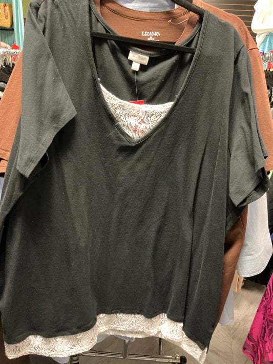 Avenue T-Shirt 26/28 Black NWT