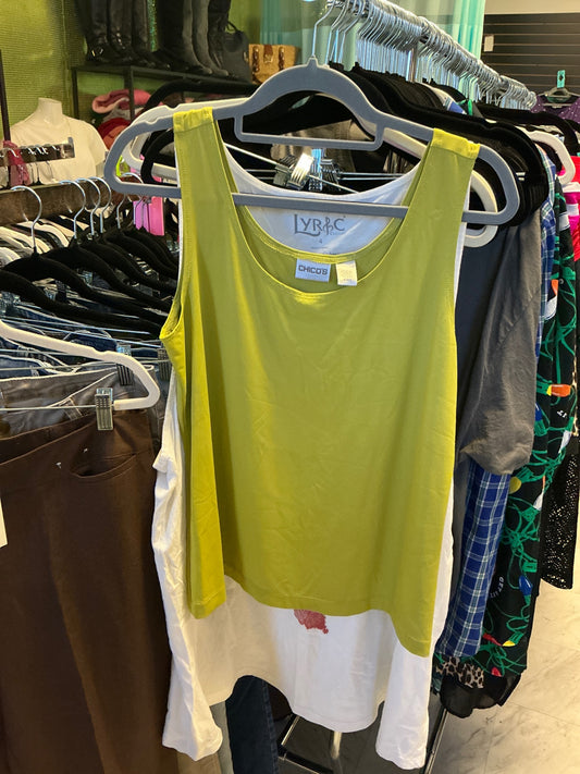 Chicos Tank Top 2 Lime Green