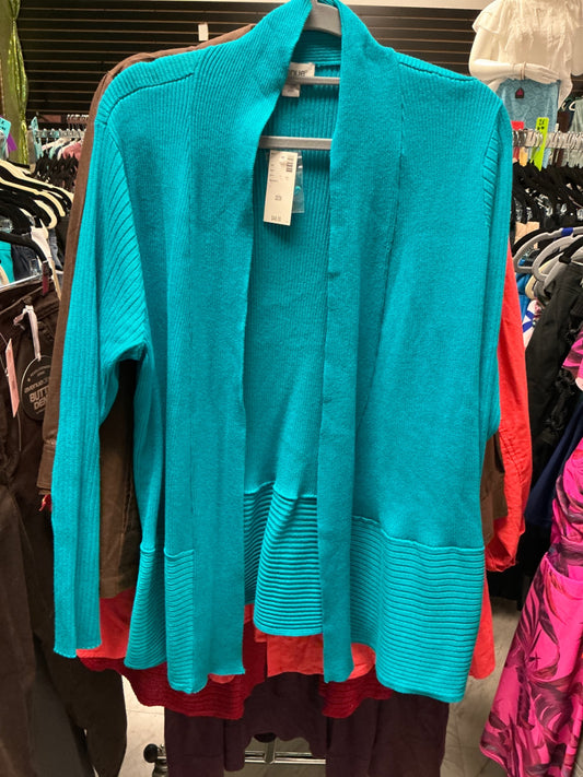 Avenue Cardigan 22/24 Turquoise NWT