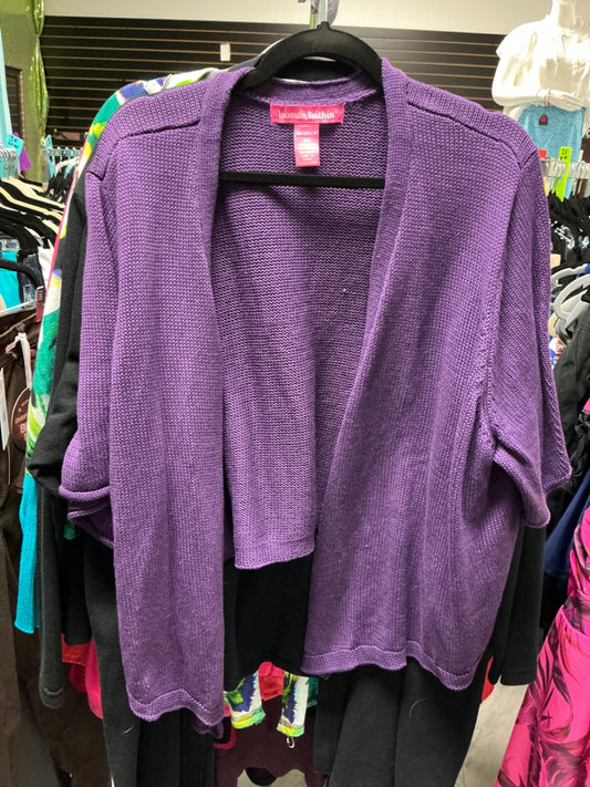 Woman Within Cardigan 3X Purple