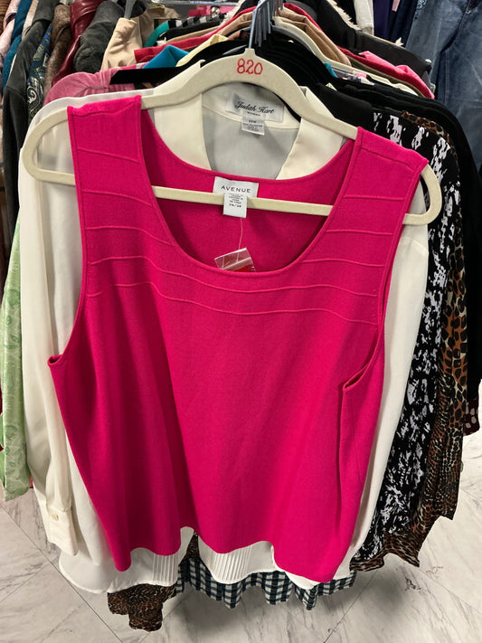 Avenue Sweater Vest 26/28 Pink NWT