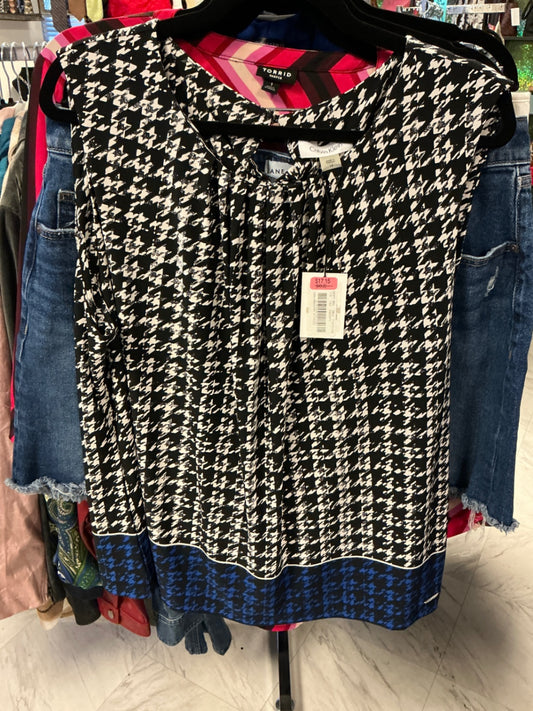 Calvin Klein Sleeveless Blouse - Black and White - 1X NWT