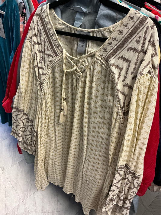 Catherine’s Blouse - Beige - 5X NWT