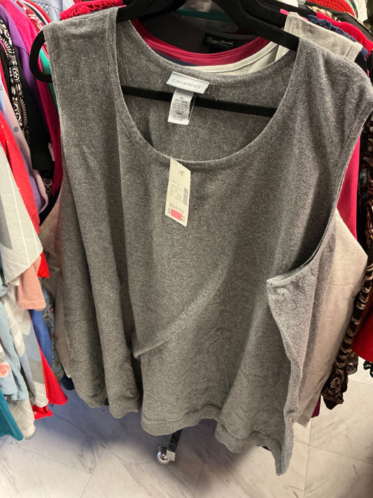 Catherine’s Sweater Vest - Gray - 5X