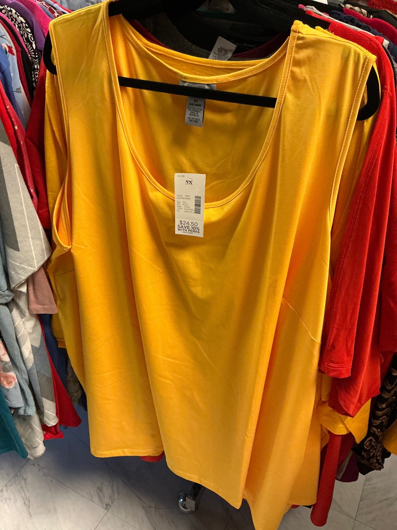 Catherine’s Tank Top - Yellow - 5X