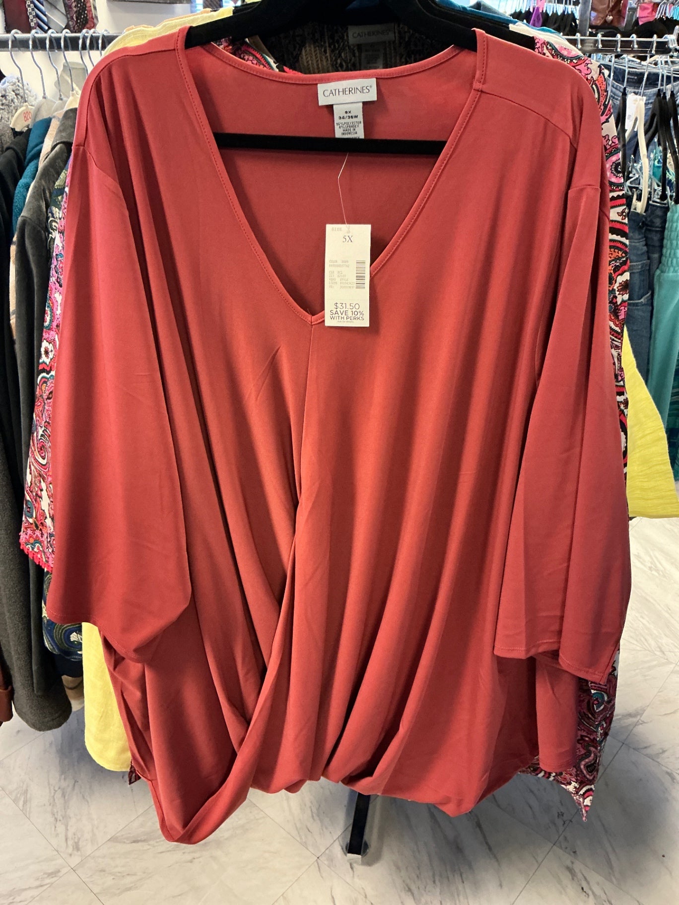 Catherines Blouse - Rust - 5X NWT