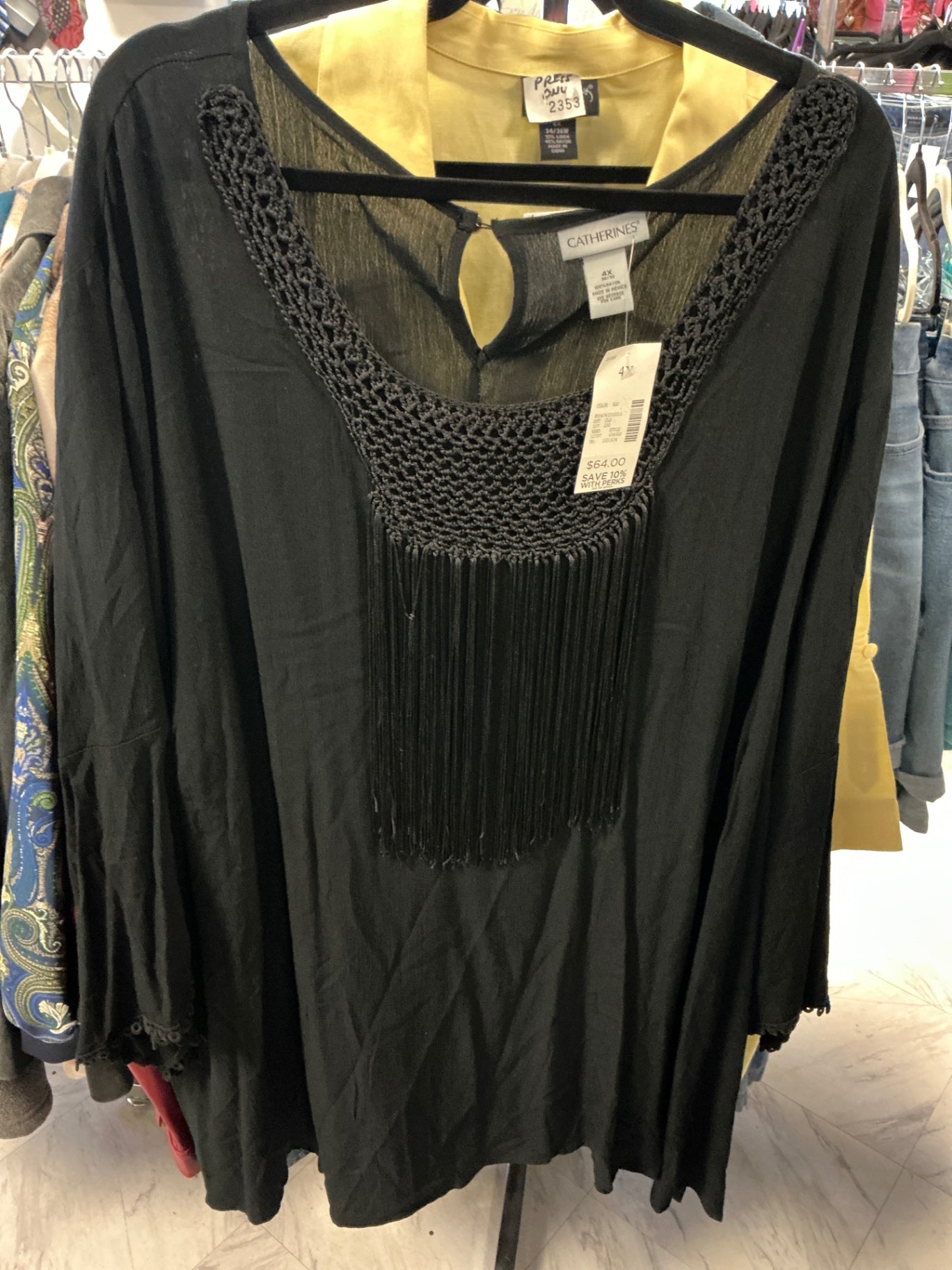 Catherines Blouse - Black - 4X NWT