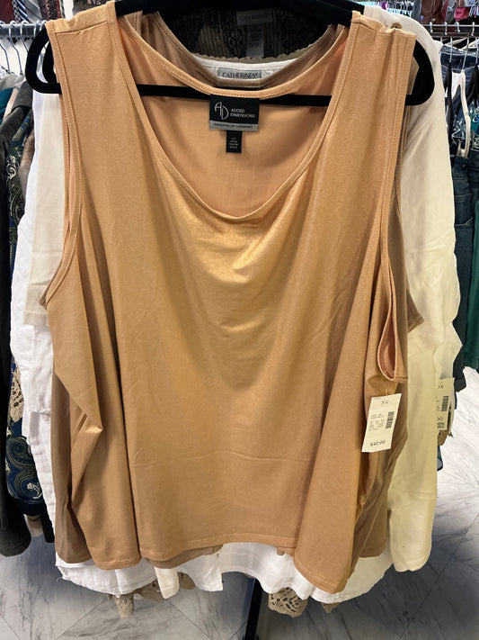 Catherines Added Dimensions Tank Top - Gold - 5X NWT