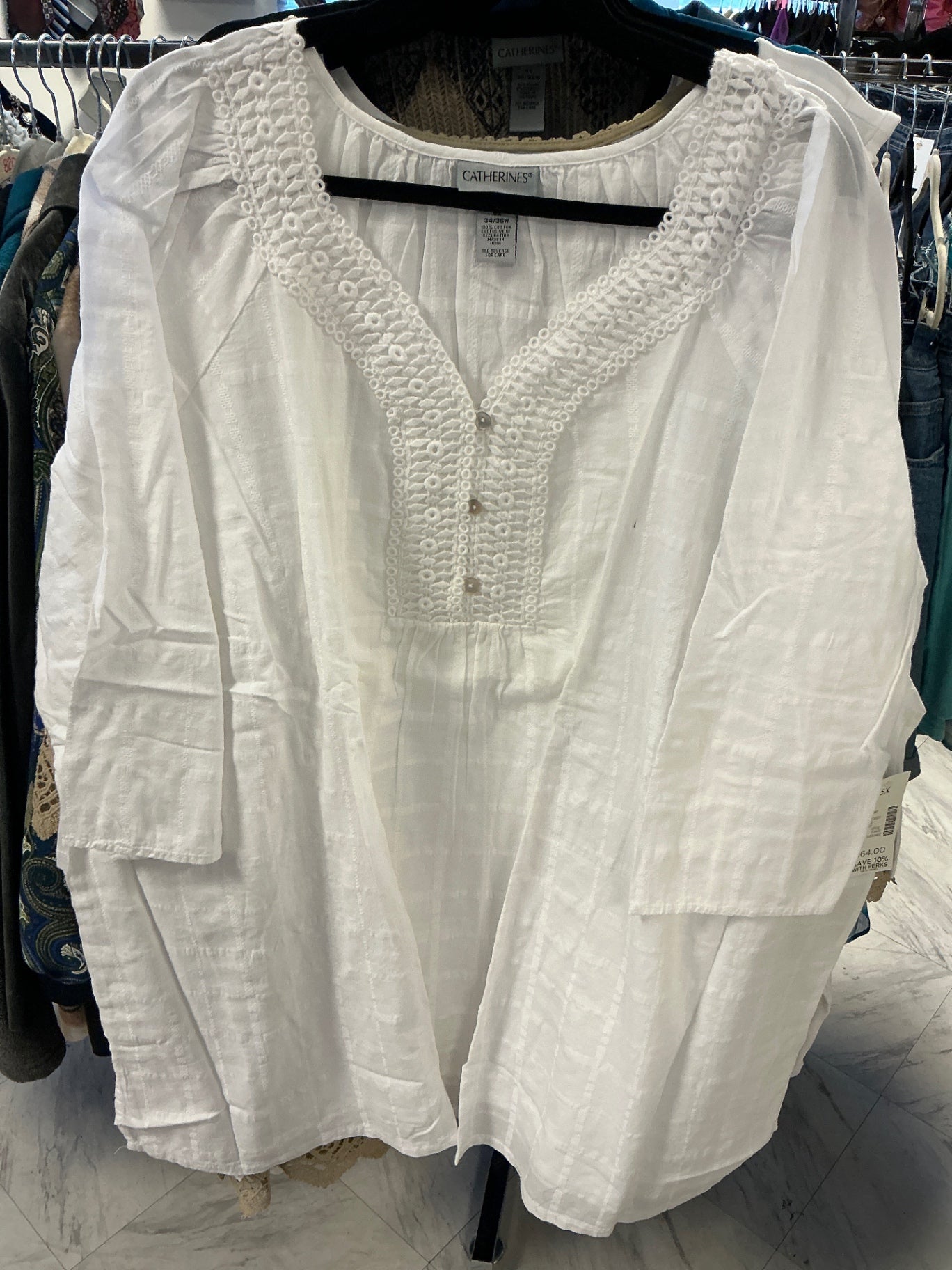 Catherines Blouse - White - 5X NWT