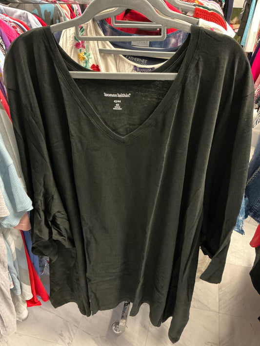 Woman Within T-Shirt - Black - 6X 42/44 NWOT