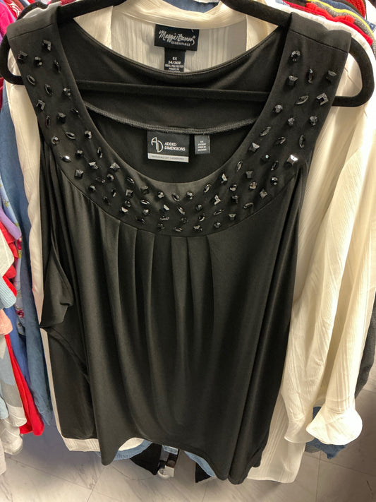 Catherines Added Dimensions Tank Top - Black - 5X