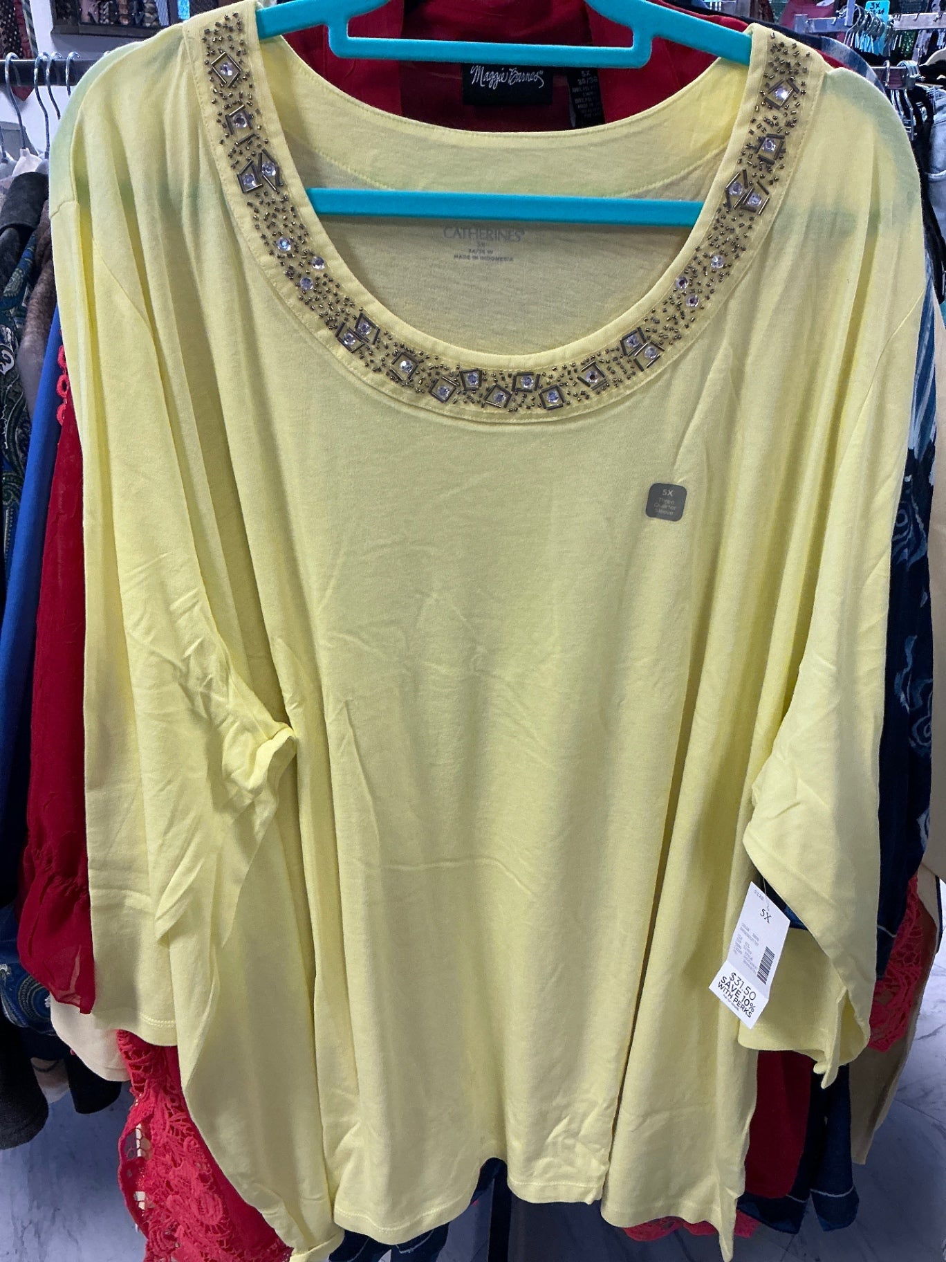 Catherine's T-Shirt - Yellow - 5X NWT