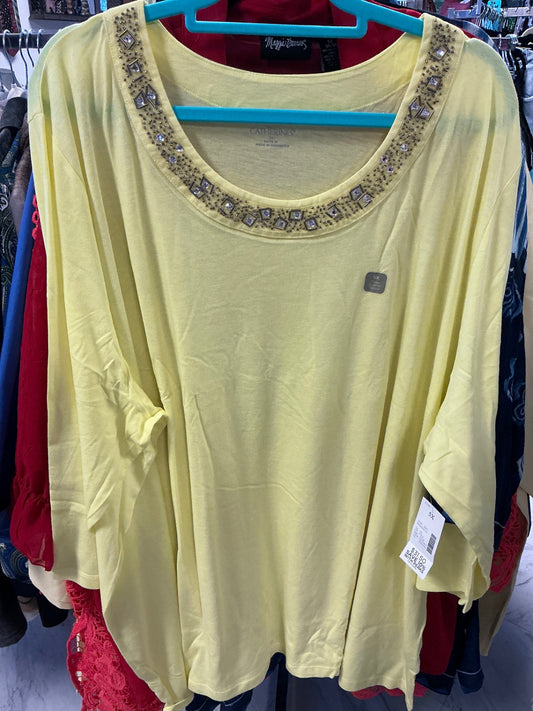 Catherine's T-Shirt - Yellow - 5X NWT