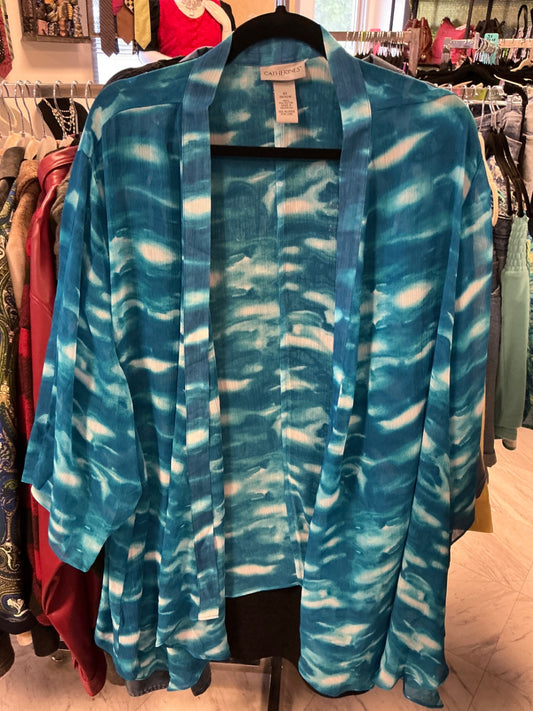 CATHERINES Kimono - Turquoise and white - 4X