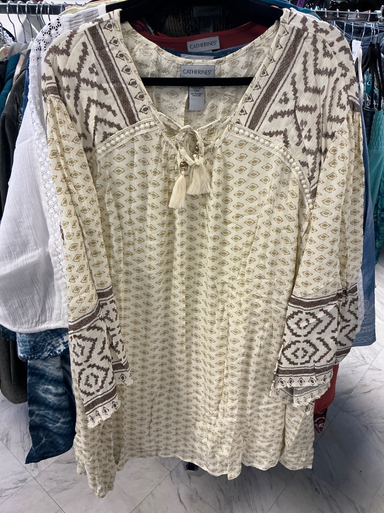Catherines Tunic - Cream - 5X NWT