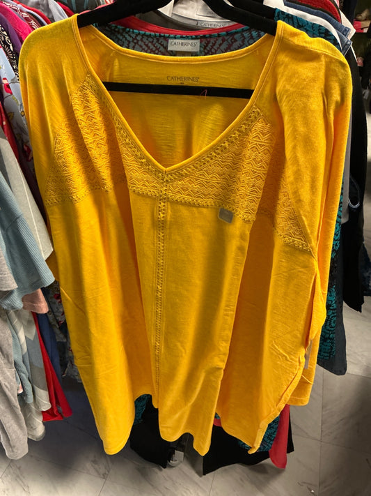 CATHERINES Shirt - Yellow - 4X NWT
