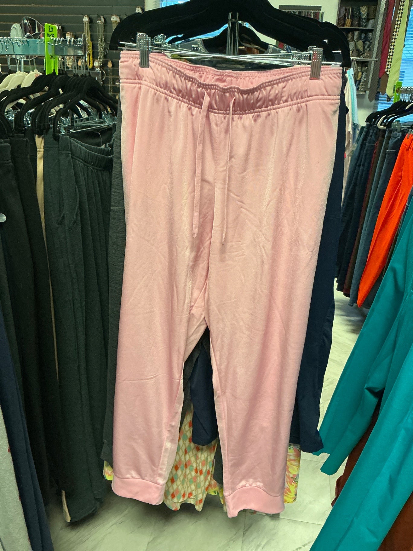 Adidas Satin Joggers - Pink - 4X