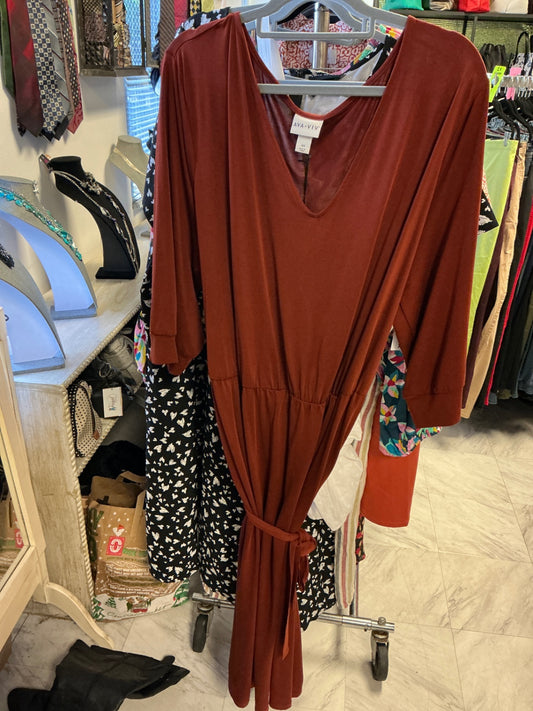 Ava & Viv Dress - Rust - 4X