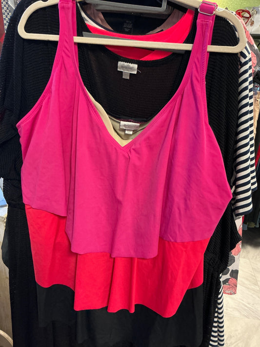 Avenue Tankini - Pink and red - 28W