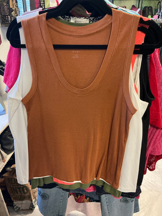 a new day Tank Top - Brownish-orange - XL
