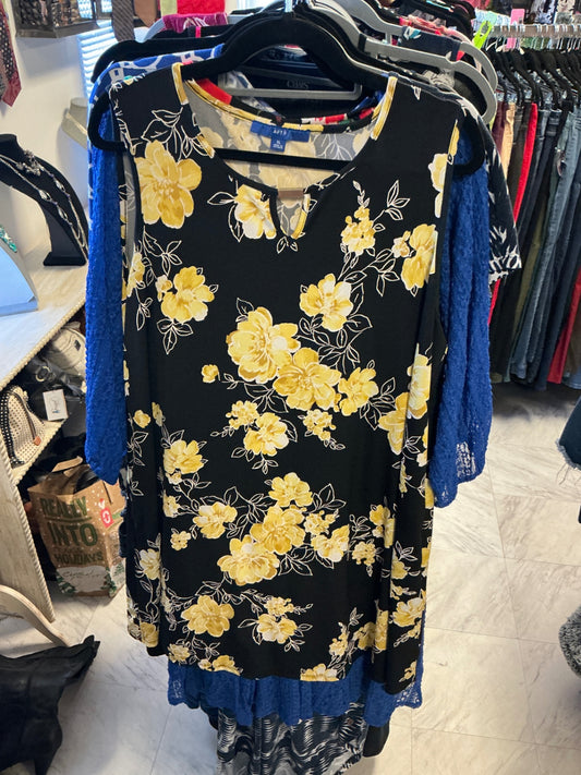 Apt 9 Dress - Black and Yellow - XL