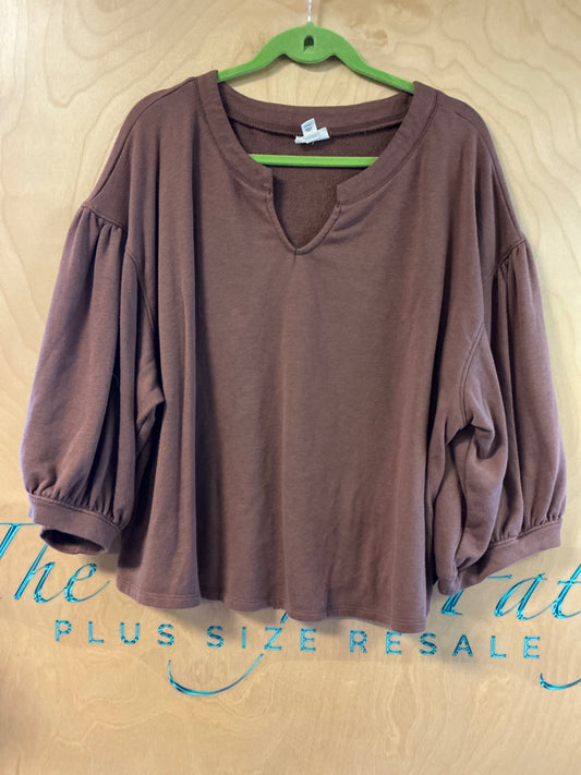 a.n.a Blouse - Brown - 3X