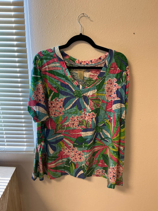 Caribbean Blouse - Multicolored - 3X