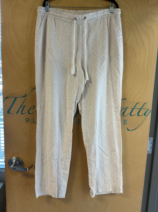 Cato Wide Leg Linen Pants - Beige - 14/16 NWOT